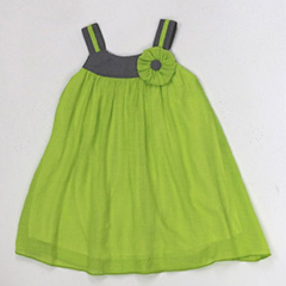Lele For Kids Bright Green Sleeveless Dress - Picture 1 of 1